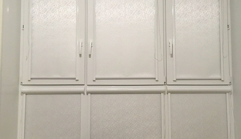 Рулонные шторы Юни2 с тканью Сфера black-out белый