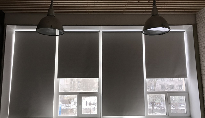 Рулонные шторы в системе Люкс с тканью Альфа белый black-out