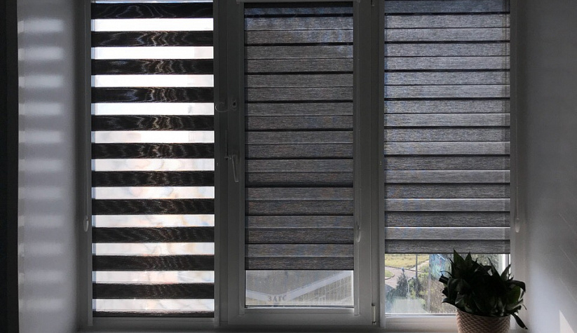 Рулонные шторы Юни2 с тканью Монтана графит